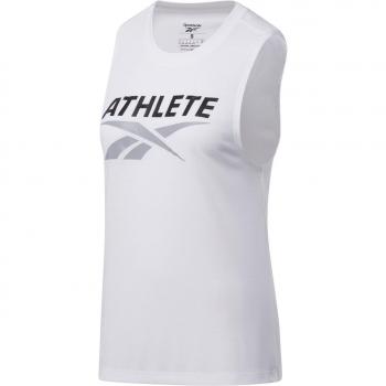 Camiseta sin mangas Reebok Athlete Vector Mujer Blanca