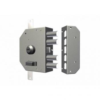 Cerradura CR 3450 Cromada Izquierda Seguridad Sobreponer 130x164x32mm Entrada 60mm