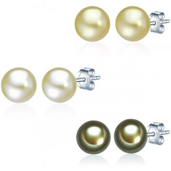 Pendientes de perlas de agua dulce en plata esterlina - Set de 3 piezas Valero Pearls