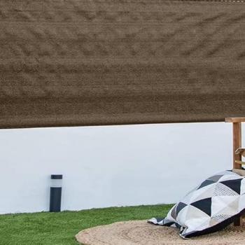 Malla de Sombreo Ocultación 1.5x50 metros Marrón Alta Calidad 95% para Jardines y Terrazas