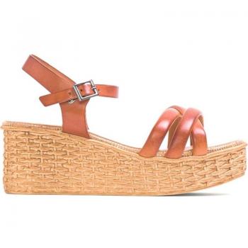 Sandalias de Mujer Porronet Cuna Cuero Marrón