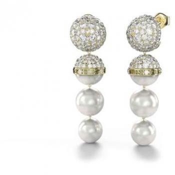 Pendientes Guess Calypso de Acero Dorado para Mujer