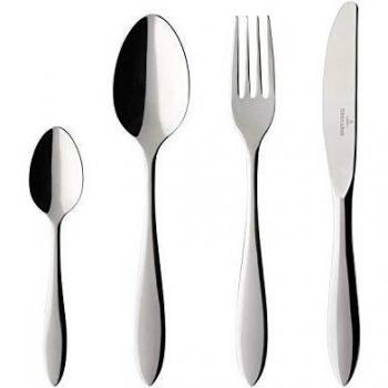 Juego de Cubiertos Villeroy & Boch Arthur 30 Piezas Acero Inoxidable Plata, Pulido, Apto para Lavavajillas