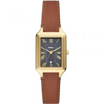 Reloj de Mujer Fossil Raquel ES5303 - Cuero Marrón, 23mm, Resistente al Agua 5 Bar, Analógico, Cuarzo