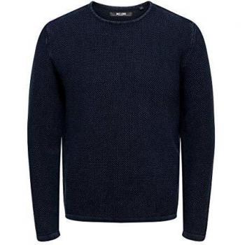 Only & Sons NOS Onshugh Line Crew Knit Noos suéter, Azul