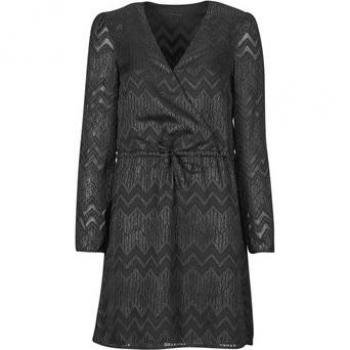 Vestido corto Ikks ROB ML JACQUARD negro para mujer