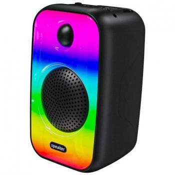 Altavoz Bluetooth TWS NF4096 con Luz LED, Batería 800mAh, Potencia 8W, Soporte USB/FM/TF (32G Max), Negro