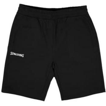 Pantalones Cortos de Baloncesto Spalding Flow para Hombre - Negro - 80% Algodón - Talla 2XL