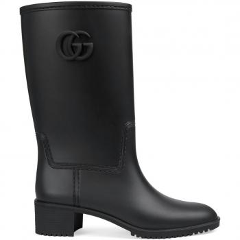 Gucci Women's Rubber Rain Boots in Black | Size 36 | 762700J87101000