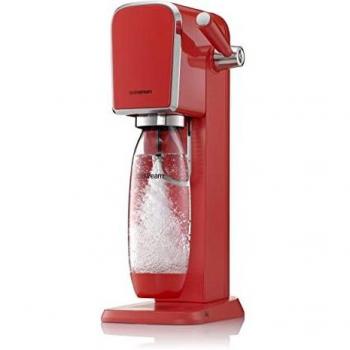 Máquina de Agua Pétillante Sodastream ART Mandarina Roja con 1 Botella de 1L Compatible Lavavajillas y 1 Recarga de Gas de 60L
