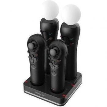 PS3 - BAY 4-Port Move Charging System for PS3 Move, black [Importación alemana]