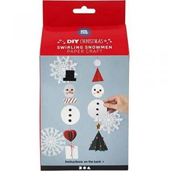 Muñecos de nieve giratorios, Cartón con decoración, 1set