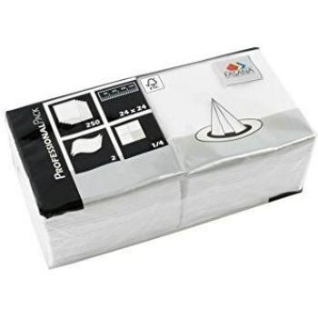 Servilleta de cóctel blanca 2 capas 240 x 240 mm - Lote de 1500