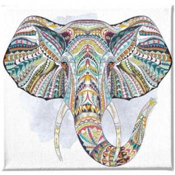 Impresión sobre Lienzo Elefante 5, Poliéster Multicolor, 60x3x60 cm