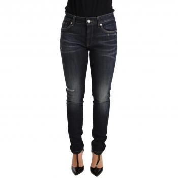 Dolce & Gabbana Blue Wash Slim Skinny Denim Cotton Stretch Jeans - IT40|S, Female, Size: XS