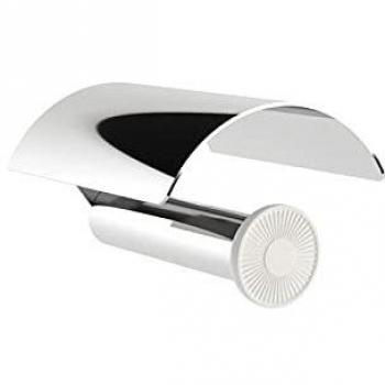 EQUILIBRIUM PORTAPAPEL CON TAPA DERECHO BLANCO MATE-CROMO