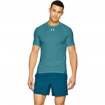 Under Armour UA Qualifier Shortsleeve Camiseta, Hombre, Azul Dust/Reflective 416, XXL