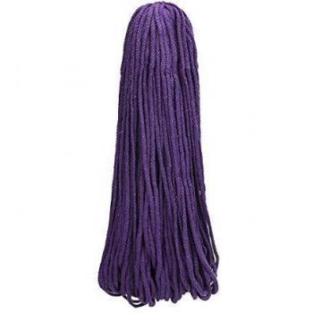 GEMITTO Cuerda de Algodón Natural, 90m x 5mm Algodón Cuerda Trenzado Decoracion Planta Bohemia DIY Hecha a Mano Craft Púrpura