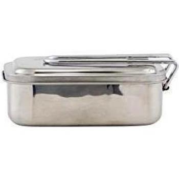 House Doctor Fiambrera Boxit, Acabado en Plata, 17 x 13 x 6,5 cm, Plateado, l: 17 cm, w: 45 cm, h: 6.5 cm