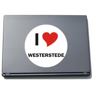 I Love Aufkleber Laptopaufkleber Laptopskin Vinilo Adhesivo para MacBook de 210 mm WESTERSTEDE mit Stadtname