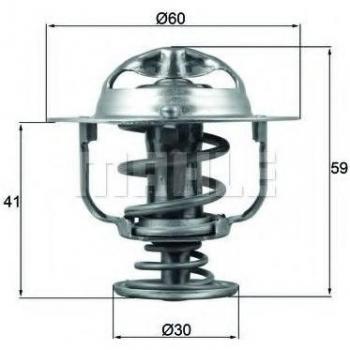 Termostato de Refrigerante MAHLE ORIGINAL TX 177 82D