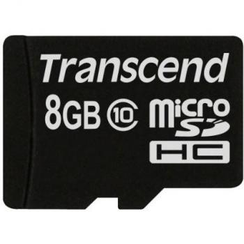 Transcend TS8GUSDC10 - Tarjeta de memoria microSDHC de 8 GB