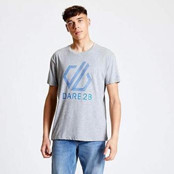 Dare2b Continuous-Camiseta Estampada De Manga Corta T-Shirts/Polos/Vests, Hombre, Ash Grey, M
