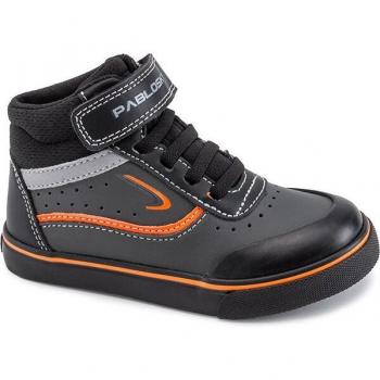 Botas Niño Pablosky de Otros materiales Gris 970450 - Zapatillas deportivas abotinadas con cierre adherente