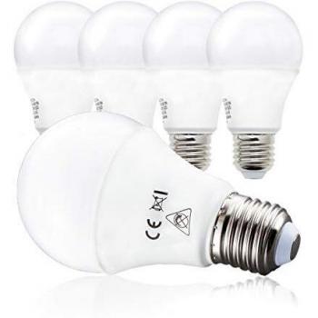 B.K.Licht Bombillas LED E27 Ecológico, 9W Equivalente a 75W, Luz Blanca cálida 2700K 806LM, 230V, Set de 5