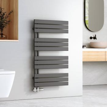 Secador de Toallas Plano de Agua Caliente EMKE 1041x600mm 639W Conexión Lateral Antracita