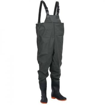 Vadeador de pecho con botas verde oscuro talla 41