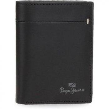 Cartera de piel Staple vertical Negro Pepe Jeans