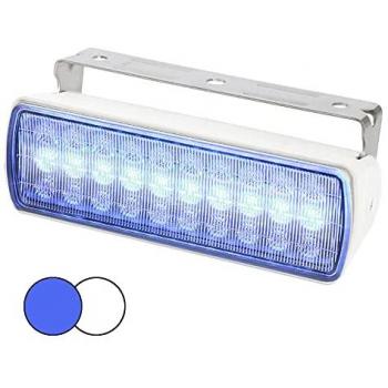 Hella Marine Sea Hawk XL Dual Color LED Floodlights - Blue/White, IP67 Rated, 12W, White Housing