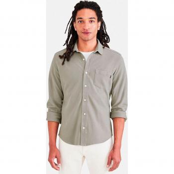 Camisa de hombre slim fit de manga larga Dockers en tejido de punto tipo piqué