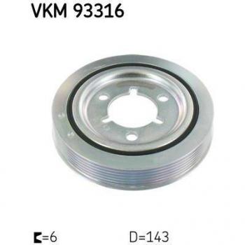 Polea de cigüeñal SKF VKM 93316 para CITROËN y PEUGEOT, compatible con modelos Xsara Picasso, C4, C3, Xsara, Berlingo, C2, C-E