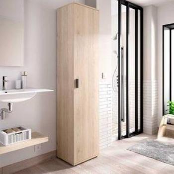 Armario Multiusos Fit 1 Puerta Natural 190x39x35 cm