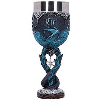 Copa Ciri de The Witcher, 19.5 cm, color azul, hecha de resina