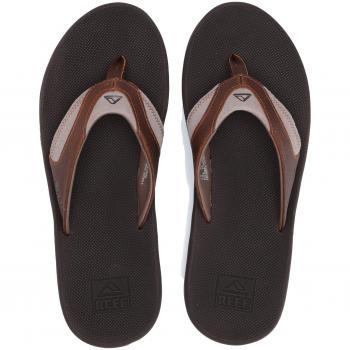 Reef Leather Fanning, Chanclas para Hombre, Marrón