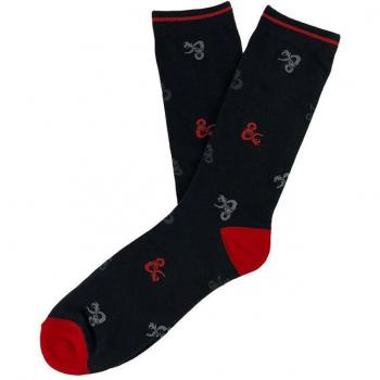 Calcetines Dungeons & Dragons Media Caña Unisex Color Negro Producto Oficial