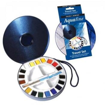 DALER SET ACUARELA MINI AQUAFINE 18 COLORES CAJA METALICA VIAJE