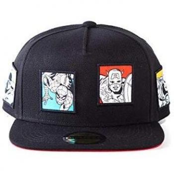 Marvel Comics Gorra De Beisbol Retro Hero Patches Nuevo Oficial Negro Snapback