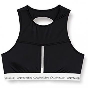 Tommy Hilfiger Open Square Crop Top-RP Parte de arriba de bikini, Negro