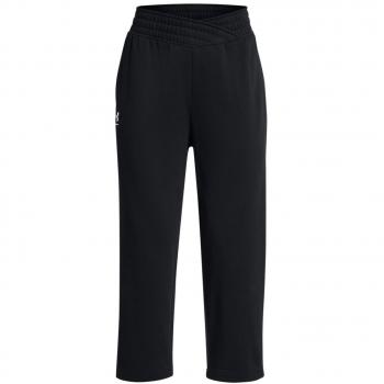 Under Armour Women's Rival Terry Crop Wide Leg Pants - Black, Size M, Regular Fit, Gender: Female