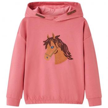 Sudadera para Niños con Capucha en Color Rosa Palo Talla 116