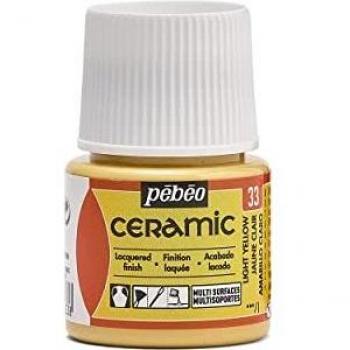 Pintura Cerámica Pébéo Amarillo Claro 45 ml Brillante