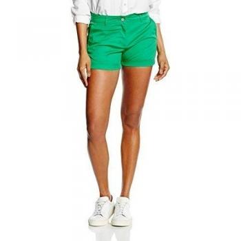 Spagnolo, Short Gabardina Elastano Basico 2260 - Bermuda para mujer, color verde, talla 36