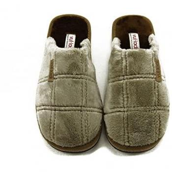Pantufla Hombre Vulladi 5553 Detroit - Calidad Excepcional, Color: Taupe, Talla: 45