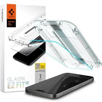 Vidrio Templado Spigen Glas.Tr Ez Fit Transparente para iPhone 15 Pro Max