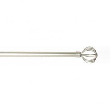 Barra Cortina Eden Mia Acero Extensible 120-210cm con Soportes, Anillas y Diseño Elegante