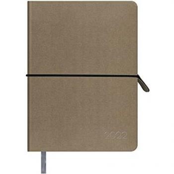 Agenda Anual 2022- Organizador Semanal - Cada Día Una Página - Tamaño Mediano 14 x 20 cm - Modelo Miami - Color Granito - Hojas Color Ahuesado - Planificador Mensual Portable - Dohe